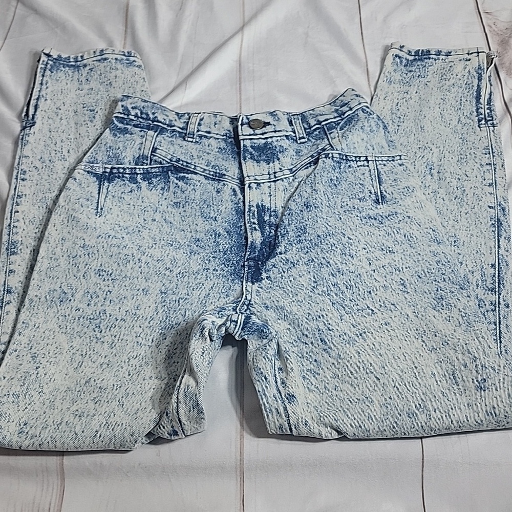 Vintage CHIC Jeans Womens 7 Acid Wash High Rise Ankle Zip Made USA